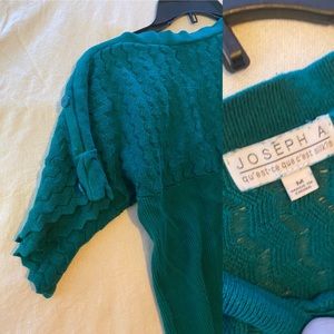 Women short sleeve Teal sweater Medium